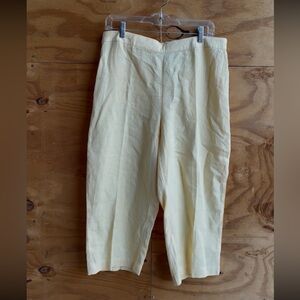 Chico’s Linen Cropped Pants in Butte Yellow